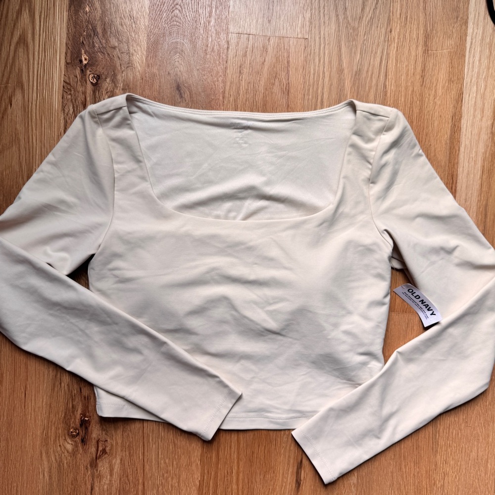 Long Sleeve Square Neck Top